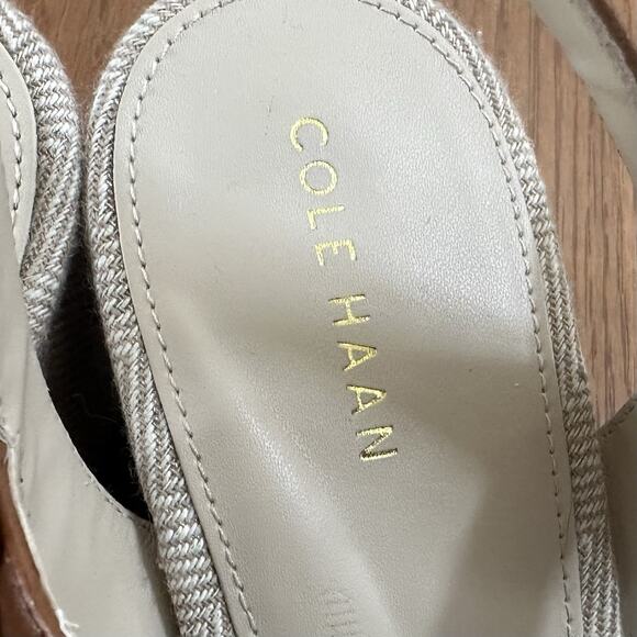 Cole Haan Women's Josie Block-Heel Sandals Ivory/Brown Size 8.5 - Picture 7 of 11